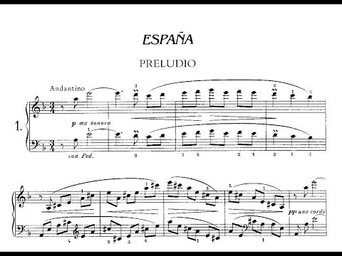 Isaac Albéniz: España, seis hojas de álbum Op. 165 (1890)