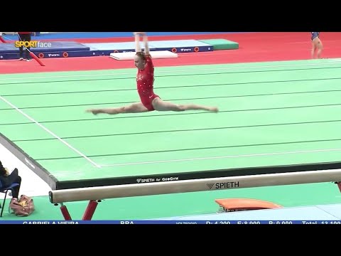 Claire Pease (USA) 🇺🇲 takes silver 🥈 all-around with 13,850 Beam - Jesolo Trophy 2025