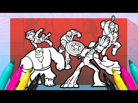 Disney INFINITY Avengers Coloring page | How To Draw Super heroes