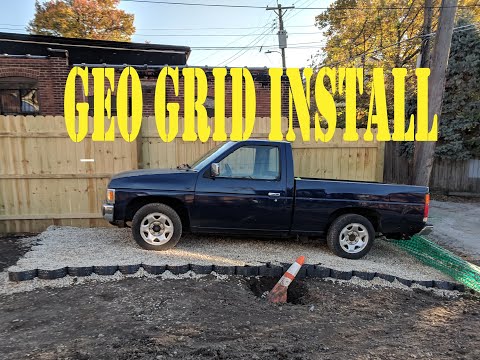 GeoGrid, GroundGrid, Green driveway/ parking pad DIY install