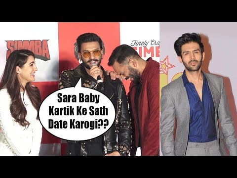 Sara Ali Khan BLUSH When Ranveer Singh Speaks about Kartik Aryaan | Ranveer Singh Makes Fun of Sara