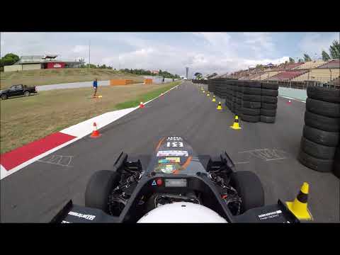 TUfast eb018 1st Place  Formula Student Spain AutoX 2018