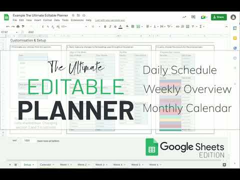 Instant Access To Editable Daily Schedule Template