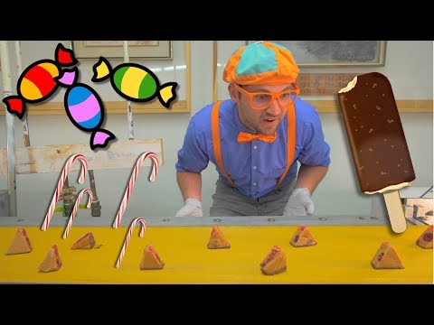 Blippi Tours the Chocolate Factory | Learn about Food for Children