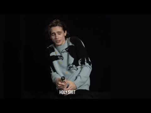 Timothée Chalamet saying "holy sh!t" for 1 minute straight