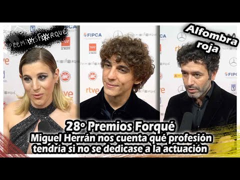 28º Premios Forqué | Miguel Herrán nos cuenta que profesión tendría si no hubiese sido actor