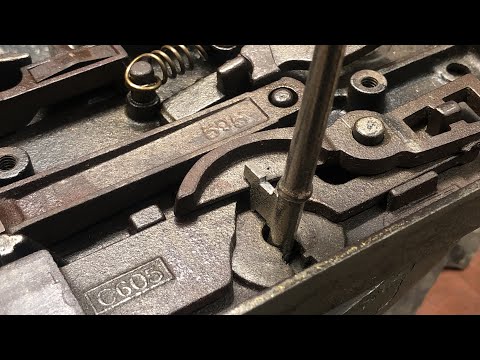 antique surface mount lock bit key make & light repair