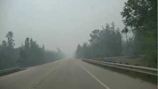 preview picture of video 'Smoke from the Duck Lake Fire in May 2012 South of Paradise, Michigan'