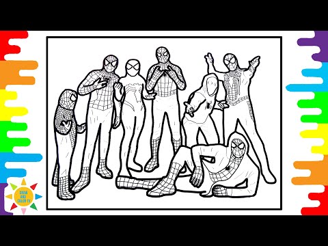 Seperheroes Coloring Page | Spider-man Different Colors | ROY KNOX - Breathe Me In [NCS Release]