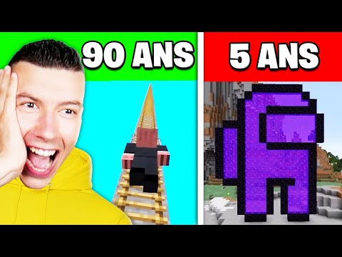 I React to MINECRAFT at DIFFERENT AGES (90?!!)