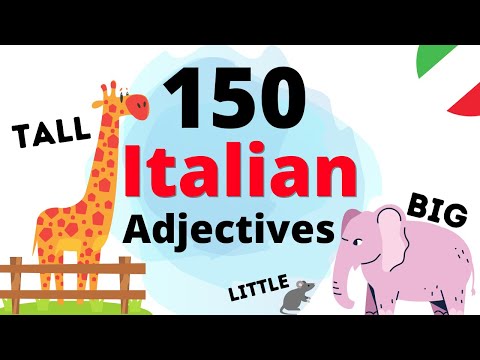 Learn Italian Adjectives 😀 TOP 150 ADJECTIVES IN ITALIAN
