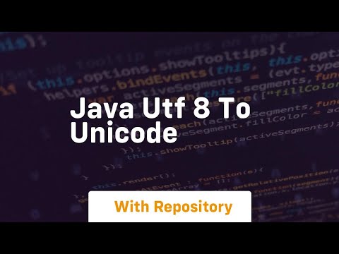 Java Utf 8 To Unicode