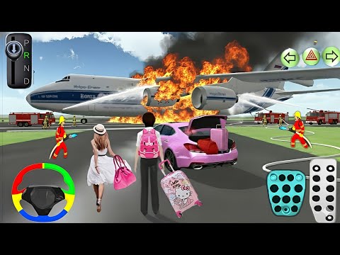 Plane Crash Emergency 🔥 Airport Rescue Mission | 3D Driving Class 2 Gameplay 🚗✈️