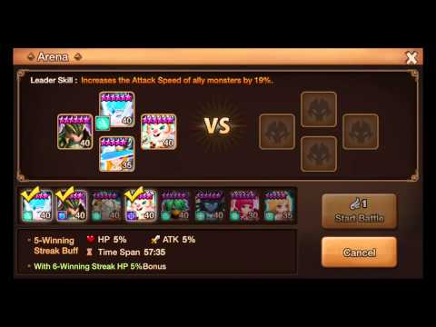 Summoners War - 10x Arena Battles starring Light Kobold Bomber (Dover)