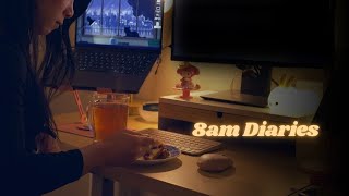 8AM Diaries | my 8am to 9pm vlog, morning run, grwm, groceries, dim sum and baking blueberry cake 🍰