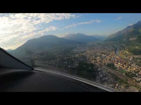 Scenic approach in Trento Airport | LIDT