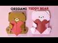 ORIGAMI PAPER TEDDY BEAR How To Make Paper Cute Teddy Bear Paper Gift Teddy Bear DIY