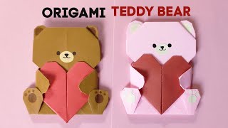ORIGAMI PAPER TEDDY BEAR  How to Make Paper Cute T