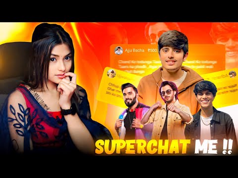 BIG YOUTUBERS FUNNIEST SUPERCHAT ME😍KARDIYA PROPOSE 😱 @TotalGaming093 @AdarshSinghUC @CarryMinati