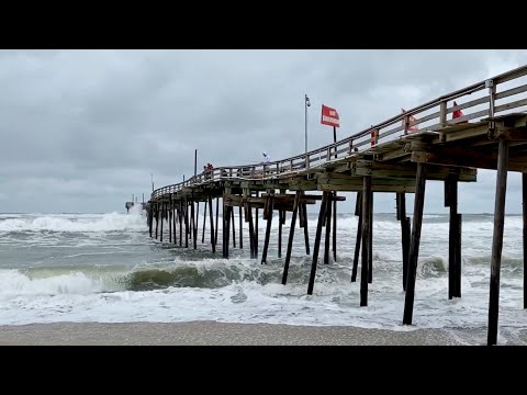 Avon Fishing Pier During Nor'easter Storm - Avon, NC - Outer Banks
