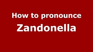 How to pronounce Zandonella