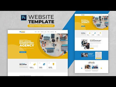 How to Design a Business Website Template Adobe Photoshop Tutorial Speed Art Grafix Mentor