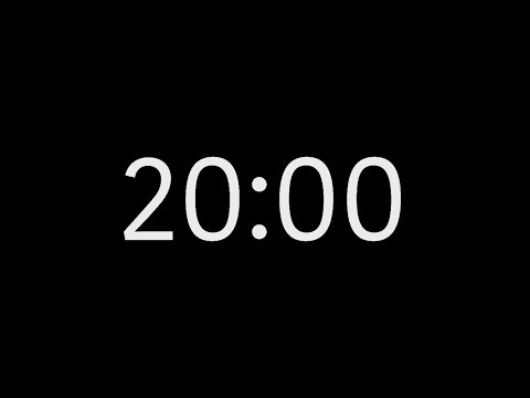 20 Minutes Countdown Timer 4K (no sound) - Black