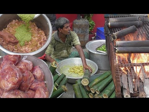 Indian Street Food | Full BAMBOO CHICKEN Preparation | Wow What A Dish |Healthy Delicious India Food Video