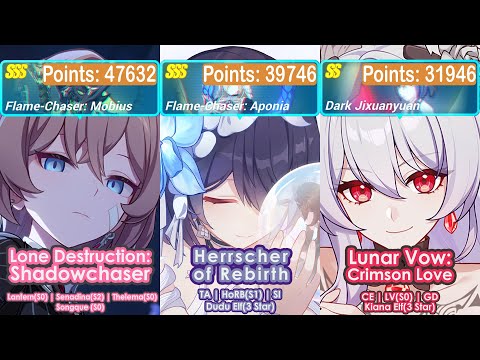 Honkai Impact 3rd: Ex-Memorial Arena Ver 7.5 W4 | Mobius(SSS), Aponia(SSS), Dxy | LDS, HoRb, LV