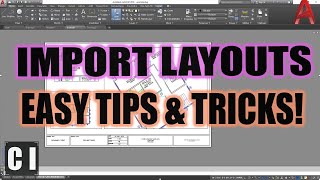 AutoCAD How to Import Layouts from One Drawing to Another - Easy & Quick Tips! | 2 Minute Tuesday