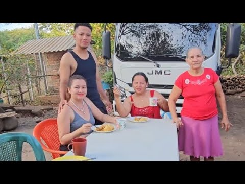 Enjoying a cup of coffee with old rooster tamales