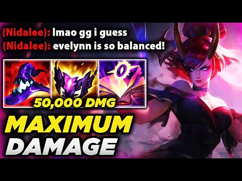 *50K DMG* How I DEMOLISHED a GRANDMASTER Nidalee One Trick as Evelynn!