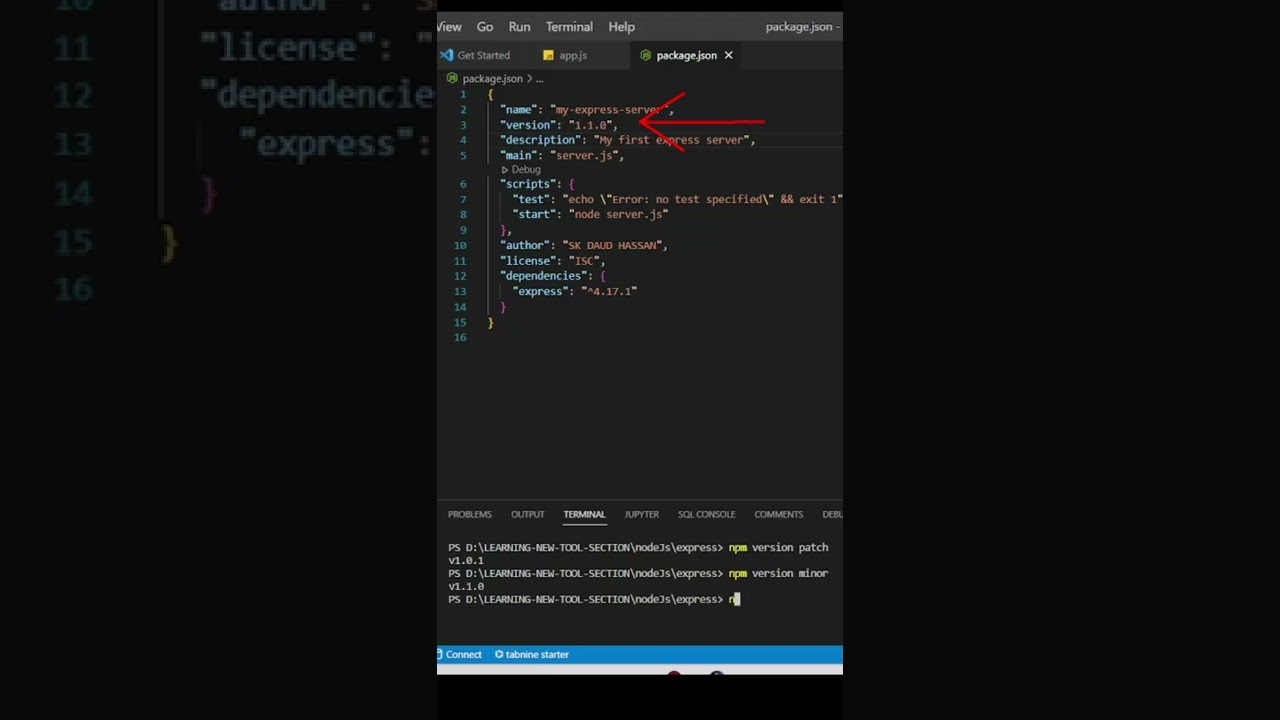 Node.js Project Versioning Trick