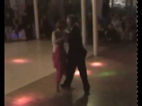  Riccardo Ongari  and  Monica Biasin  are  dancing  to  a  vals  at  Pasqua Tango Festival  in  2016