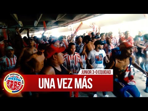 "Una vez más - Previa FRBS - Junior 3-0 Equidad 2017" Barra: Frente Rojiblanco Sur • Club: Junior de Barranquilla