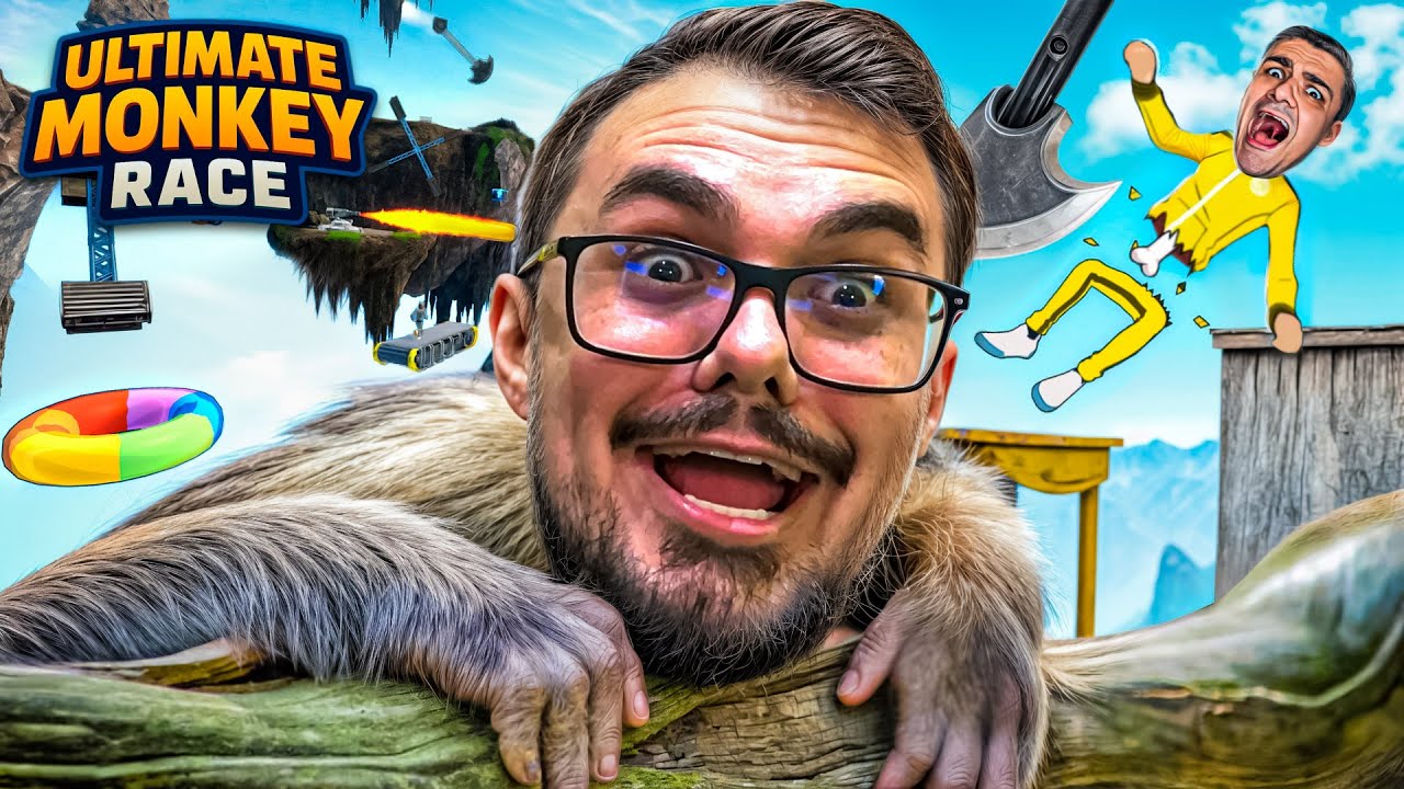 COLOQUEI ARMADILHAS ESCONDIDAS -  Ultimate Monkey Race Com os Guris