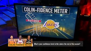 reacting to colin cowherd NBA finals confidence meter -(Lakers broke the scale?!)