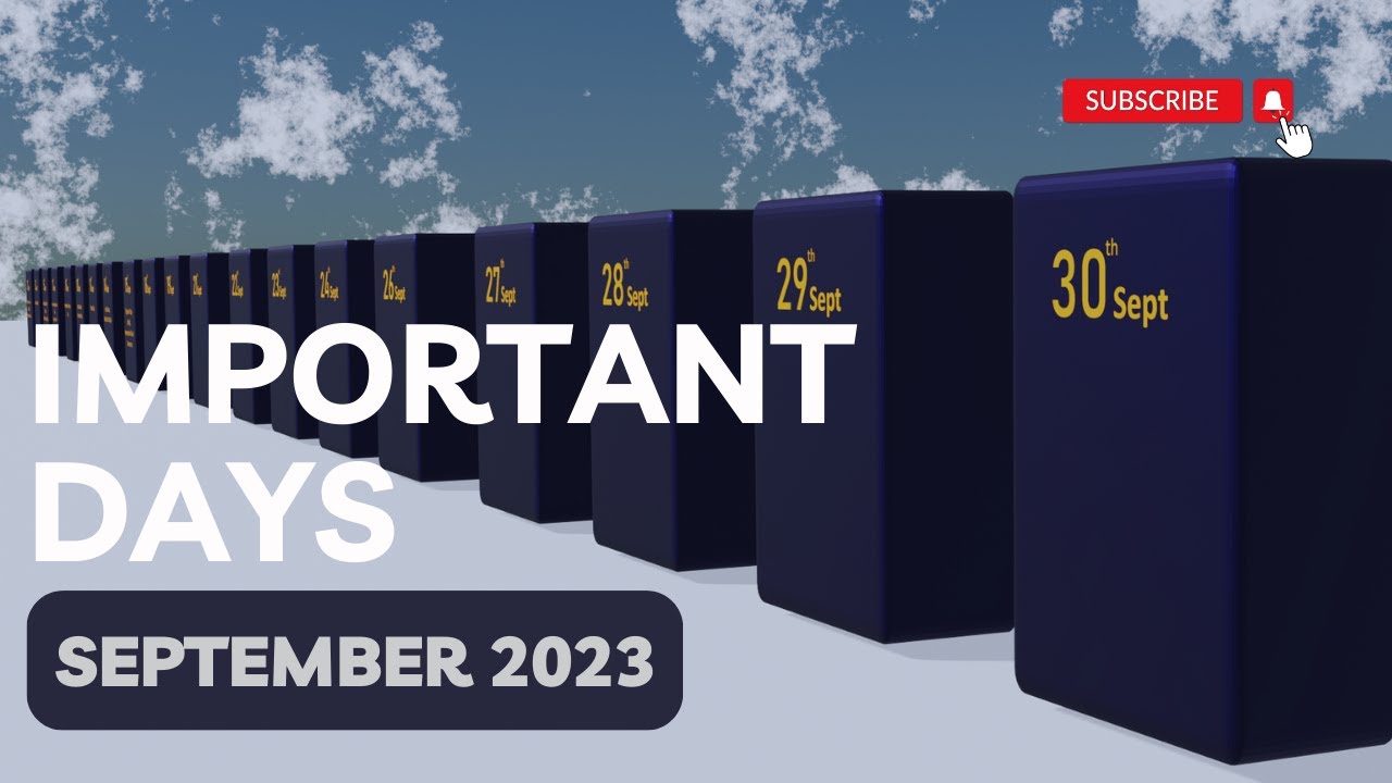 List of Important Days and Dates in September 2023