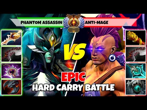 PHANTOM ASSASSIN (Carry) vs ANTI-MAGE (Carry) - Battle Of Immortal Rank Dota 2 Players - Z Dota 2