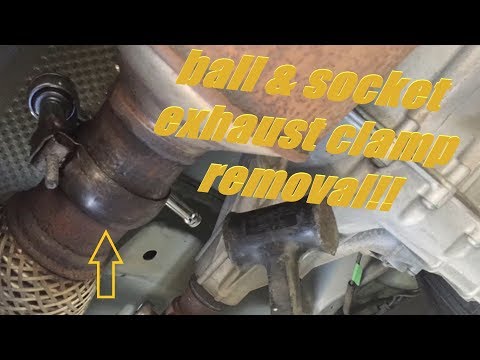 Removing a difficult BALL & SOCKET exhaust clamp!!