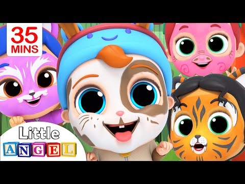 We Are Doing The Animal Dance | Face Paint Song | Little Angel Kids Songs