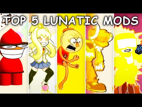 Top 5 Lunatic Mods (Chaos Covers VS Monika, Benson, Tabi, Tankman) - Friday Night Funkin’