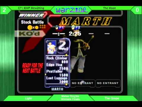 CFST Warzone 3: Melee Singles WF CT|EMP M2K (sheik/black marth) vs The Moon (white marth)
