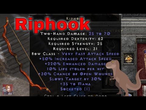 D2R Unique Items - Riphook (Razor Bow)
