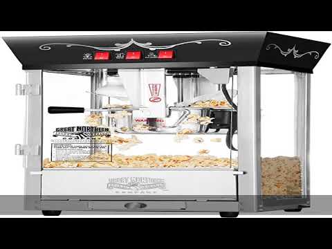 6092 Great Northern Popcorn Black Antique Style Popcorn Popper Machine, 8 Ounce