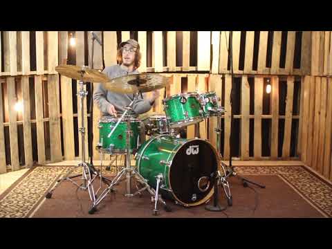 DW Collector's Green Glass Drum Set - 20,10,12,14 - SO#2698