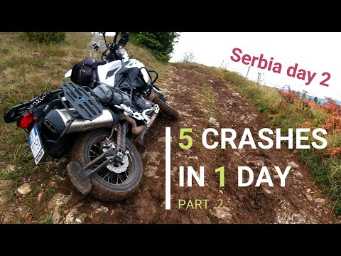 100Km Off Road and 5 crashes on insanely muddy Serbian mountains (Part 2) - Balkans day 9 [S1-Ep.44]