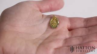 9ct Yellow Gold Oval St. Christopher Protect Us Pendant - 24mm