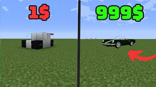 1$ vs 999$ Cars Minecraft