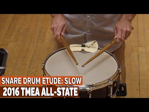 TMEA 2016 Percussion All-State Music: Snare Drum Etude SLOW